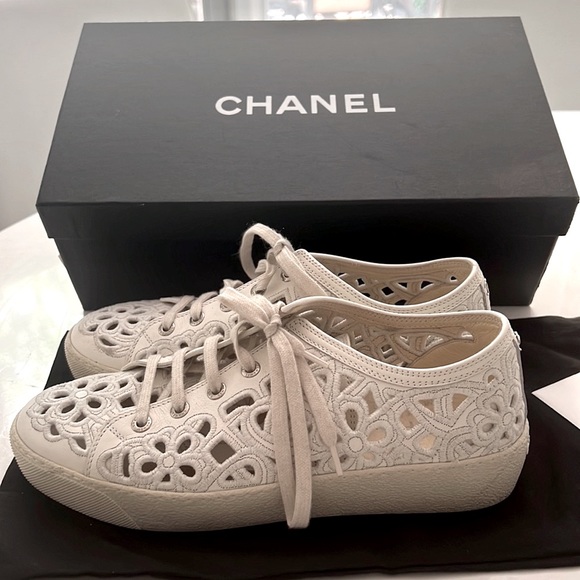 CHANEL Shoes - CHANEL SNEAKERS LASER CUT CALFSKIN